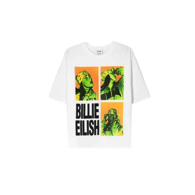 Bershka Camiseta Billie Ellish manga corta print E1