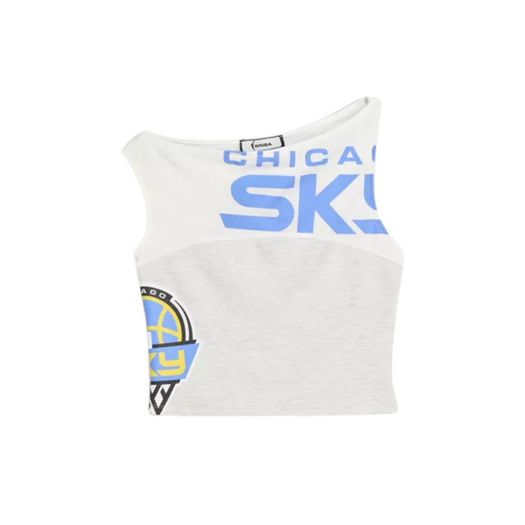 Bershka Camiseta WNBA sin mangas asimétrica N1