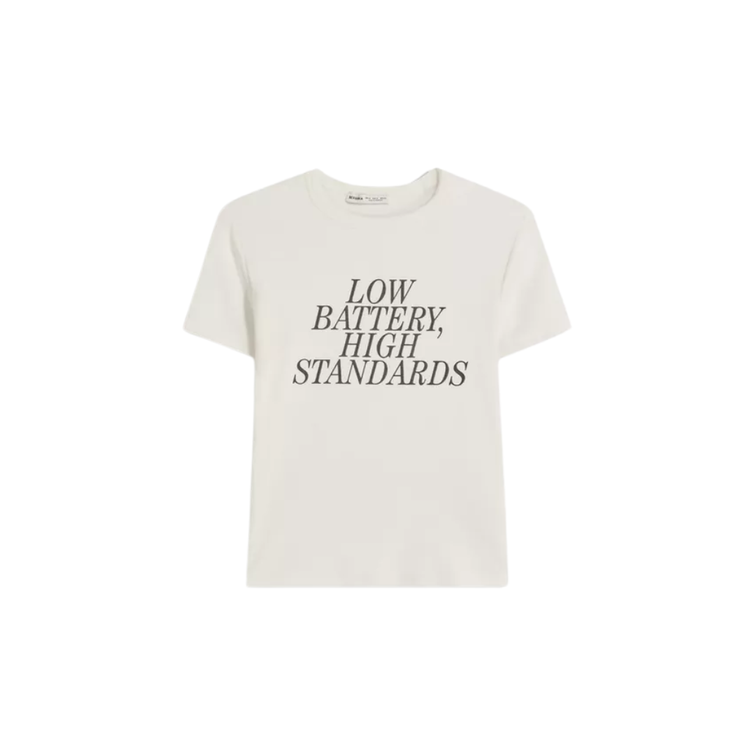 Bershka Camiseta manga corta print F2