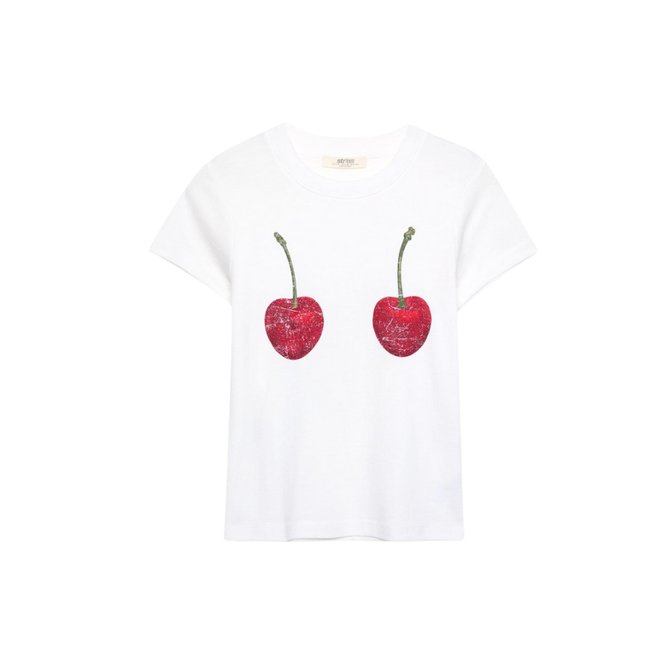 Stradivarius Camiseta manga corta cerezas B