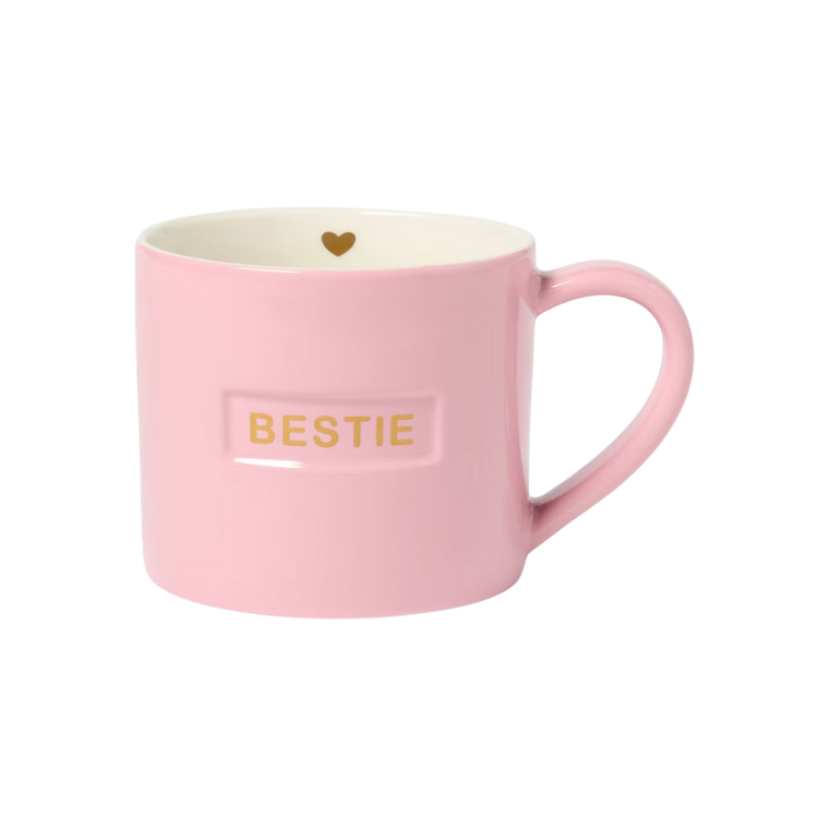 16oz Stoneware Bestie Can Mug Pink - Spritz