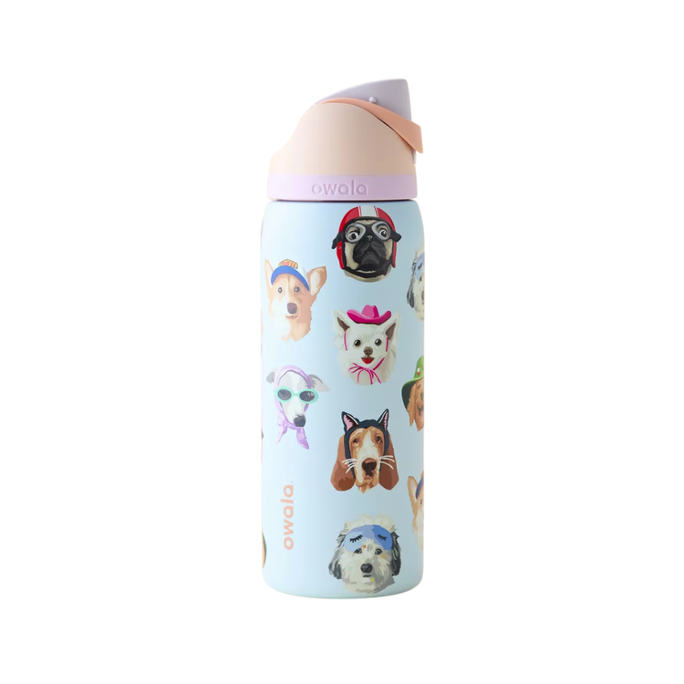 Owala UO Exclusive Dog Collage FreeSip 32 oz Water Bottle