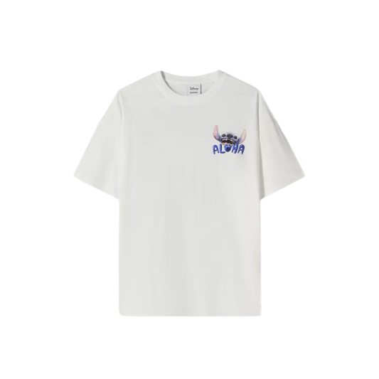 Bershka Camiseta Lilo & Stitch manga corta C1