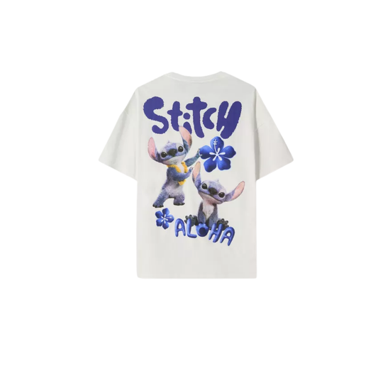 Bershka Camiseta Lilo & Stitch manga corta C1