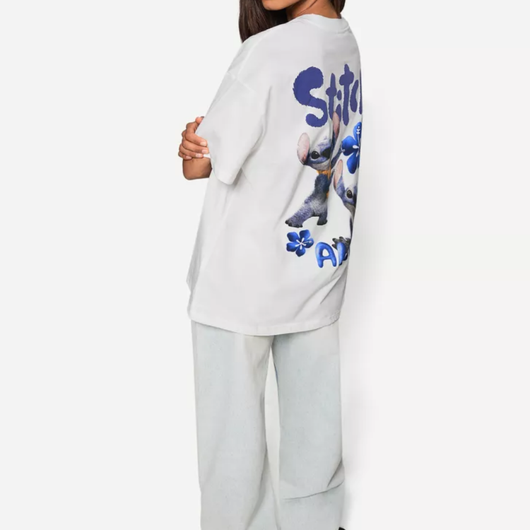 Bershka Camiseta Lilo & Stitch manga corta C1