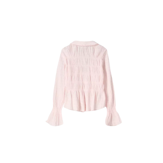 Bershka Camisa rústica fruncida F1