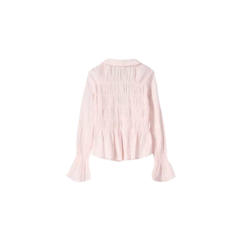 Bershka Camisa rústica fruncida F1