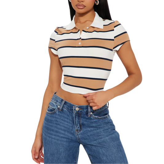 Camisa No Drama Club Short Sleeve Polo - Gris Pardo/Combinado