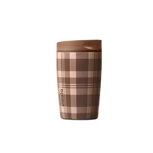 Owala 12 fl oz Stainless Steel SmoothSip Slider Insulated Tumbler - Plaid and Simple