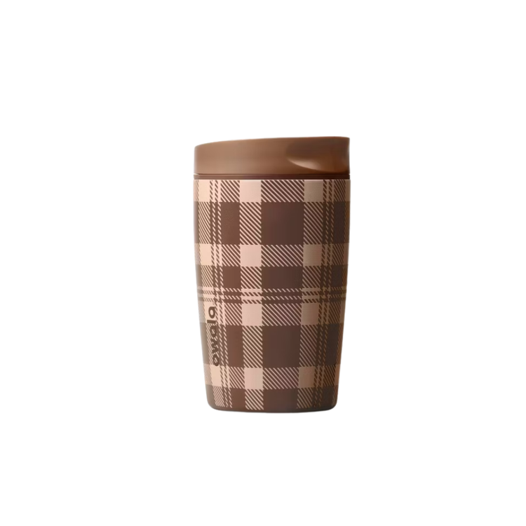 Owala 12 fl oz Stainless Steel SmoothSip Slider Insulated Tumbler - Plaid and Simple