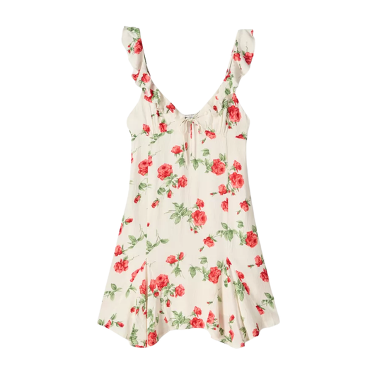 Bershka Vestido mini tirantes print G2