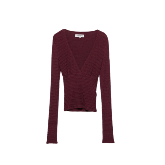 Pull&Bear Top bambula manga larga V