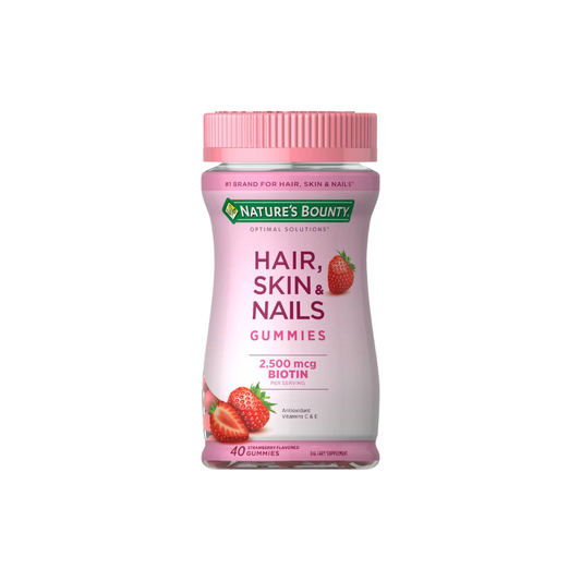 Nature's Bounty Optimal Solutions Hair, Skin & Nails Gummies with Biotin - 40ct