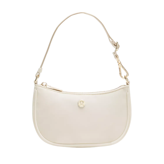 Lululemon City Essentials Mini Shoulder Bag 1L Light Ivory/Gold
