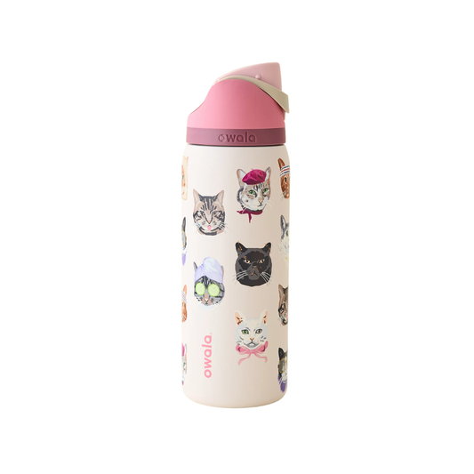Owala UO Exclusive Cat Collage FreeSip 32 oz Water Bottle