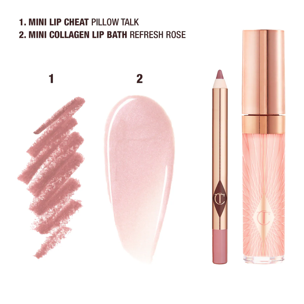 Charlotte Tilbury  Mini Glossy Pink Lip Gloss + Lip Liner Set