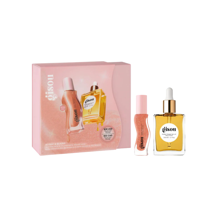 Gisou  Glossy & Glazed Hair & Lip Oil Gift Set