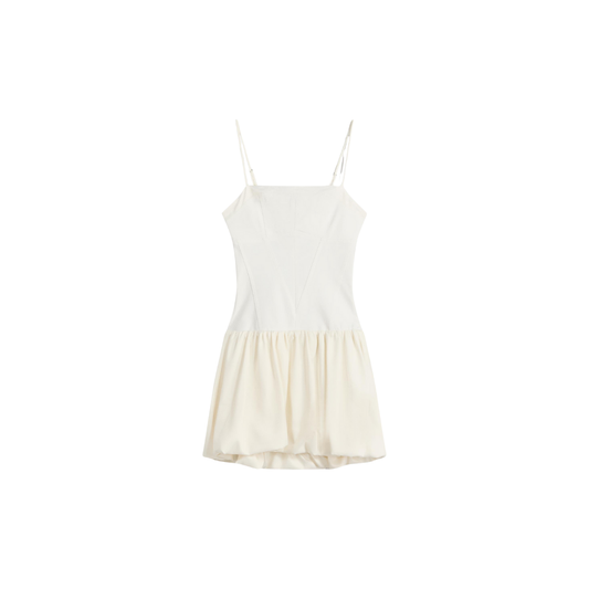 Bershka Vestido mini entallado falda globo K