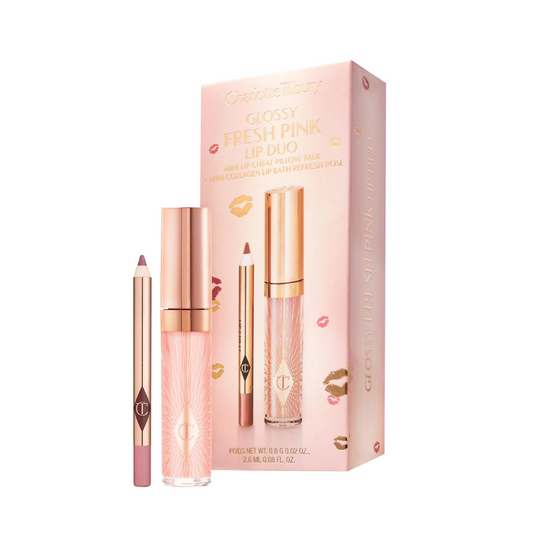 Charlotte Tilbury Mini Glossy Pink Lip Gloss + Lip Liner Set